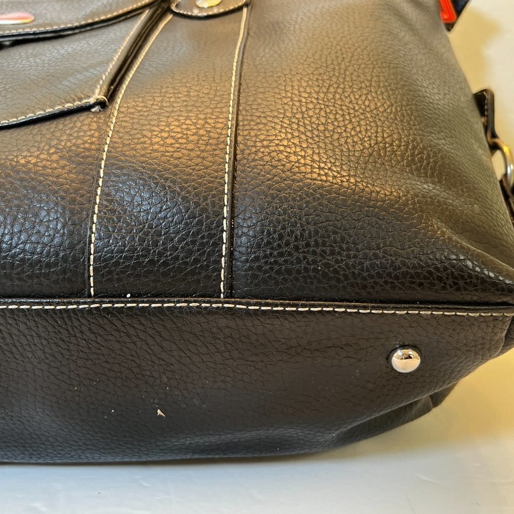 BHPC Black Leather‎ Luxury Laptop Bag Travel Briefcase Padded (READ) - Picture 4 of 13